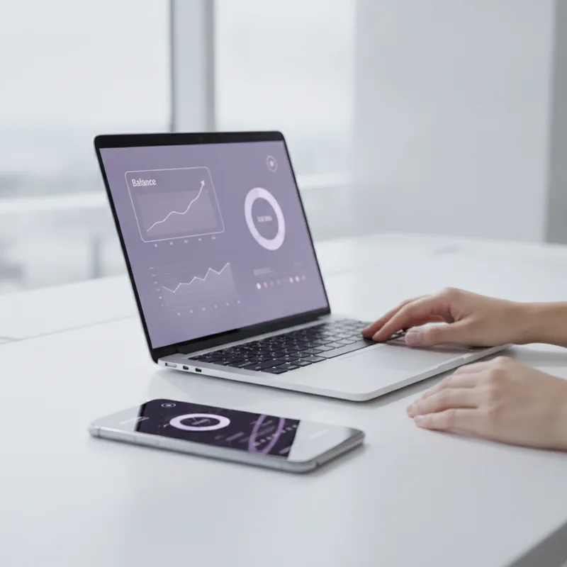 AI-driven market signals dashboard with live trend chart and confidence levels